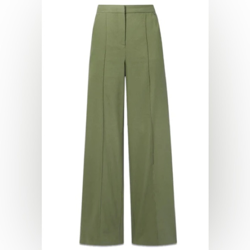 Veronica Beard Noda Linen Straight Leg Trousers size 2 - Picture 10 of 13